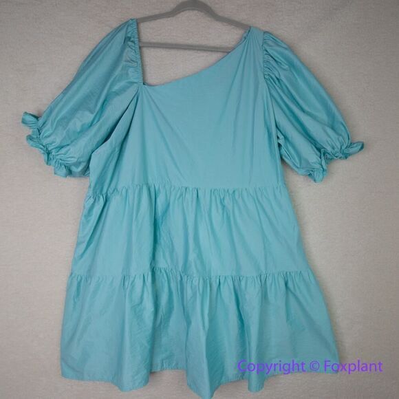 New! Eloquii Asymmetrical Neckline Trapeze Dress, size 28 - Picture 4 of 16